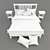 IKEA HEMNES White Bed - Modern and Spacious 3D model small image 2