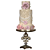 Elegant Bliss Wedding Cake 3D model small image 1