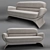 Sculpted Elegance: Mascheroni Goccia Sofa 3D model small image 1