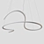Suspended Light with Curved Exoskeleton 3D model small image 3