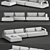 Sleek KUMO Sofa: Unparalleled Comfort 3D model small image 2