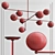 Elegant 9-Light Bronze Chandelier 3D model small image 2