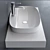 Luxury Green Ceramic Washbasin 3D model small image 2