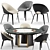 Elegant Tanya Chair & Jason Table 3D model small image 1