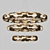 Elegant Three-Tier LED Chandelier 3D model small image 1