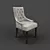 MESTRE Velvet Dining Chair 3D model small image 1