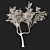 Glossy Gleditsia Tree Sculpture 3D model small image 2