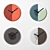 Industrial Style Metal Wall Clock 3D model small image 2