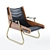 Modern Leather Lounge Chair 3D model small image 1