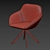 Title: Blue Conference Chair: Sleek and Stylish Seating Solution 3D model small image 3