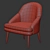 Elegant DA VINCI Armchair - SF4T 3D model small image 3