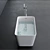 Sleek Freestanding Aquatek Bathtub 3D model small image 2