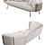 Sleek Modern 2.5 Sofa - Jules Wagemans 3D model small image 3