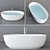 Luxury Round Freestanding Bathtub 3D model small image 1
