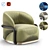 Regal Peacock Lounge Chair 3D model small image 1