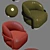 Regal Peacock Lounge Chair 3D model small image 3