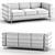 Zuo Fortress Sofa: Modern Comfort 3D model small image 3