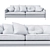 Modern Ash Sofa: Eilersen Elegance 3D model small image 3