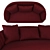 Modern Sunpan Astrid Sofa 3D model small image 2