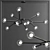 Elegant Multi-Head Glass Chandelier 3D model small image 1