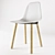 Modern Canndale Dining Chair: Elegant Design & Solid Beechwood Legs 3D model small image 1