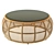 Tropical Round Wicker Garden Coffee Table 3D model small image 3