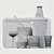 Title: Elegant Crystal Barware Set 3D model small image 3