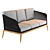 Costa Rica Anthracite Gray Woven Cord Sofa 3D model small image 2