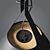 Sleek Metal and Wood Pendant 3D model small image 3