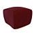 Sunpan Astrid Ottoman: Sleek and Compact Ottoman 3D model small image 1