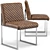 Quilted Cognac Lancaster Dining Chair: Elegant and Comfortable 3D model small image 1
