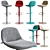 Sleek Beso Stool - Modern Seating 3D model small image 1