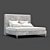 Luxury Silver Velvet Bed - Fratelli Barri Rimini 3D model small image 1