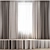 Elegant 4-Piece Curtain Set 3D model small image 1