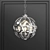 Amsterdam Pendant Light: Sleek Metal and Glass Design 3D model small image 1