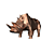 Copper Rhino Sculpture 3D model small image 3