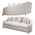 Elegant Curved London Sofa 3D model small image 3