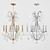 Elegant Crawford Chandelier in Aged Brass or Polished Nickel 3D model small image 1