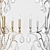 Elegant Crawford Chandelier in Aged Brass or Polished Nickel 3D model small image 2