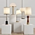 Sleek Metal Table Lamp Set 3D model small image 1