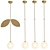 Modern Gold and White Chandelier 3D model small image 1