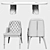 Elegant Charla Dining Set 3D model small image 3