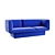 Versatile Block Blue Sofa: Creative Design 3D model small image 1