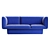 Versatile Block Blue Sofa: Creative Design 3D model small image 2