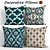 Blue and Beige Decorative Pillow Set 3D model small image 1