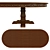 Elegant Threaded Dining Table 3D model small image 2
