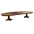 Elegant Threaded Dining Table 3D model small image 1