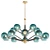Blue Glass Thalia Chandelier 3D model small image 1