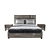 Picasso Gray Lacquer Bedroom Set 3D model small image 1