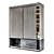 Sleek Sliding Panel Fireplace 3D model small image 2